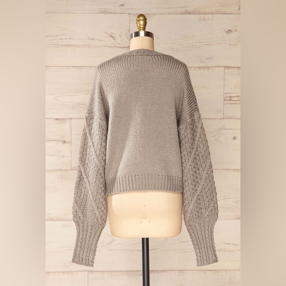 Grey Pompom Sweater - Picture 2 of 2